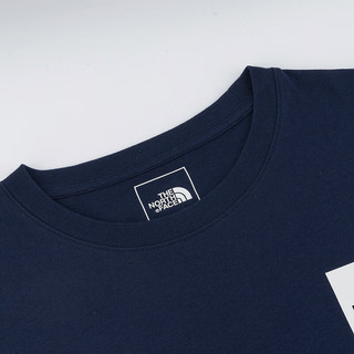 北面（The North Face）山夏印花圆领短袖棉T恤男透气户外休闲24春夏款88GA 8K2/山巅蓝 XL