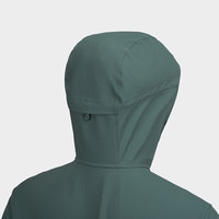 KAILAS凯乐石M8-PRO软壳衣男CORDURA耐磨抗撕裂弹力户外攀岩连帽登山服 碧石绿 XS