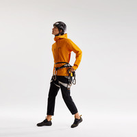 KAILAS凯乐石M8-PRO软壳衣男CORDURA耐磨抗撕裂弹力户外攀岩连帽登山服 落霞橙 L