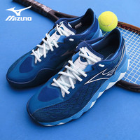 美津浓 Mizuno专业网球鞋巨齿鲨耐磨防滑运动训练球鞋男女同款WAVE ENFORCE 蓝色61GA230027 36
