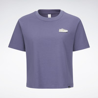 Reebok锐步女子经典运动休闲复古宽松印花图案短袖T恤 XL