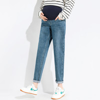 丹媞奴 DANTINU 孕妇牛仔裤2025新款春秋外穿宽松大码小个子九分春夏季薄款老爹裤