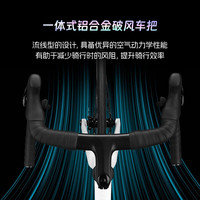 千里达(TRINX)龙卷风700蓝图R9桶轴22速油压碟刹骑行公路车自行车成人男女 龙卷风700圆中管-A2镭射黑 22速 700C*460mm适160-170cm左右