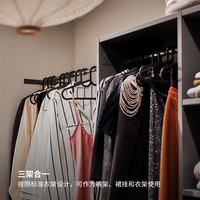 IKEA宜家SPRUTTIG埃斯汀衣架晾衣架挂衣架收纳衣撑衣服挂室内家用 黑色衣架10只装+儿童衣架8只装