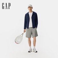 Gap男装2025夏季新款logo轻薄小立领常规凉感防晒连帽外套730798