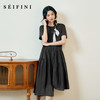 诗凡黎（'SEIFINI）诗凡黎小黑裙质感小众设计裙子3E6291371 黑色 XS 150/76A