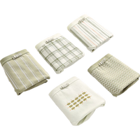 浪莎内裤女纯棉裆薄款5条清新少女中低腰无痕抗菌情人节性感大码短裤