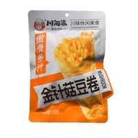 川阿婆金针菇豆卷豆皮夹心海带豆卷烧烤豆皮香辣深夜零食手握卷 海带豆卷1袋+脆笋豆卷1袋