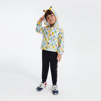 波司登（BOSIDENG）夏季防晒衣男童简约风时尚童趣短连帽防紫外线外套 动物园彩格9S34 120 /60