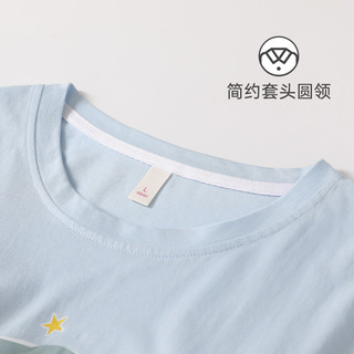 睡衣女款夏天纯棉短袖三件套2024夏季自带胸垫一体大码家居服 311569女带胸垫【三件套】 L码【体重100-120斤】
