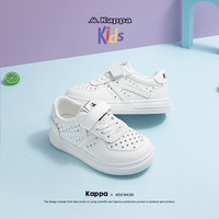 Kappa Kids卡帕童鞋儿童幼儿园小白鞋女童男童透气板鞋低帮运动鞋子 米白 34
