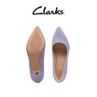 Clarks其乐女鞋紫罗兰系列春秋季时尚气质高跟尖头鞋法式单鞋女 紫色261718604 41