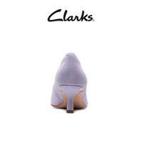 Clarks其乐女鞋紫罗兰系列春秋季时尚气质高跟尖头鞋法式单鞋女 紫色261718604 36