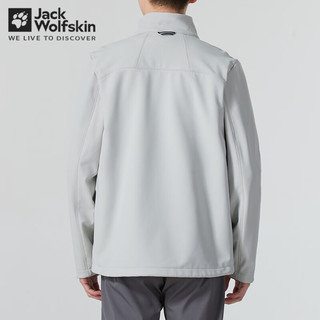Jack Wolfskin狼爪软壳夹克男士秋冬款户外运动舒适耐磨防风软壳外套 6315/月光白 2XL 185/108A