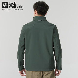 Jack Wolfskin狼爪软壳夹克男士秋冬款户外运动舒适耐磨防风软壳外套 4136/石坂绿 L 180/100A