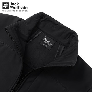 Jack Wolfskin狼爪软壳夹克男士秋冬款户外运动舒适耐磨防风软壳外套 6000/黑色 3XL 185/112A
