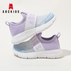 ABCKIDS ABC KIDS童鞋2024套脚秋季网布透气男女童跑步鞋儿童运动休闲鞋 紫/蓝色 23码 内长约14