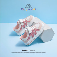 Kappa Kids卡帕儿童运动鞋男童夏季透气网面小白鞋中大童休闲板鞋女 米白/粉 37 /内长23.0cm适合脚长22.0cm
