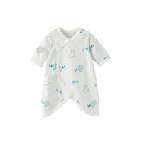 papa爬爬春季满月婴儿衣服男女宝宝软绵绵蝴蝶衣新生婴儿连体衣爬服 白红色 59cm