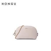 红谷包包女包牛皮单肩包包女包贝壳包百搭单肩斜挎包母亲节 杏色