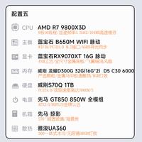  SAPPHIRE/蓝宝石 组装电脑整机游戏主机+RX9070XT脉动