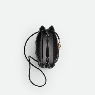 BOTTEGA VENETA葆蝶家女士ANDIAMO小号手提包bv包 黑色金扣 均码