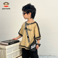 大嘴猴(paul frank)童装儿童短袖T恤2025夏款时尚百搭潮流休闲宽松圆领上衣