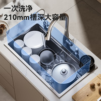 浪鲸 SSWW洗菜盆大单槽厨房水槽304不锈钢洗碗槽纳米压纹多功能水槽R23