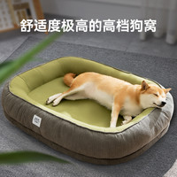 狗窝四季通用可拆洗中型小型犬冬天保暖宠物冬季狗狗睡觉垫子猫窝 蒂安绿【升级加厚高档狗窝】耐撕咬