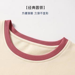 【100%棉可外穿】睡衣女圆领薄款纯棉亲肤休闲舒适家居服套装