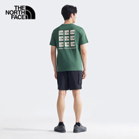 The North Face北面短袖T恤情侣款户外舒适透气8EY8 鸭绿/HCH XXL