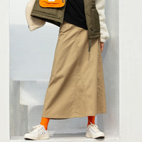dickies半身裙 女士 宽松多口袋撞色压线长款半身裙 9515 沙色 XL