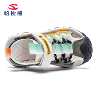 哈比熊男童包头凉鞋2025夏季百搭轻便沙滩鞋女孩洋气舒适防滑 粉紫 31码