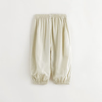 马克珍妮 marc & janie男女童垂感透气防蚊裤印花束脚裤儿童裤子宝宝夏装230568 沙砾黄【550536】 100