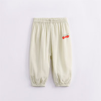 马克珍妮 marc & janie男女童垂感透气防蚊裤印花束脚裤儿童裤子宝宝夏装230568 嫩芽黄【230562】 80