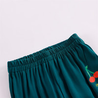 马克珍妮 marc & janie男女童垂感透气防蚊裤印花束脚裤儿童裤子宝宝夏装230568 墨绿色【230562】 90