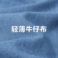 佐丹奴衬衫男装纯棉薄牛仔工装口袋短袖休闲衬衫 13044202 77 深蓝 S