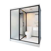 猎钢狼（上门安装）整体淋浴房一体式封闭沐浴房洗澡家用卫生间马桶农村 侧开门170*120（暖风款含蹲坑）