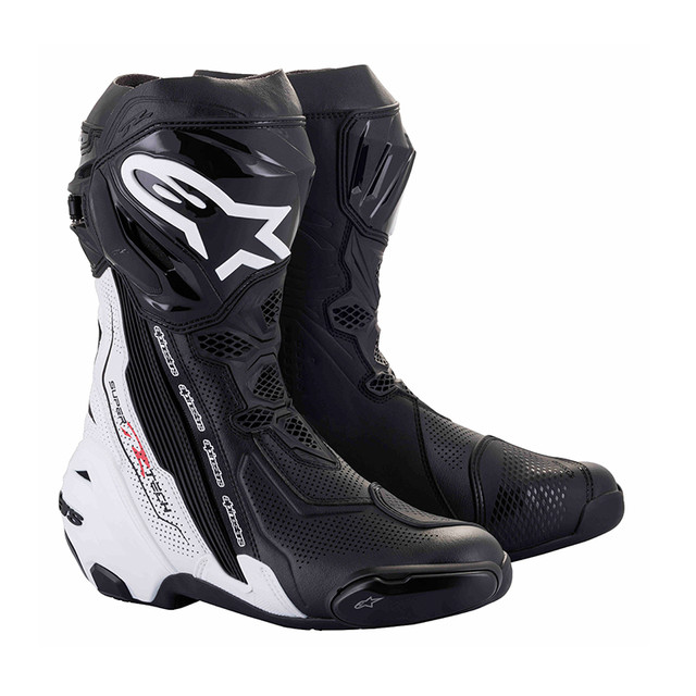 Alpinestars 阿尔派尼斯 Supertech R 摩托车竞技骑行靴 鞋码40 黑白橘红打孔版