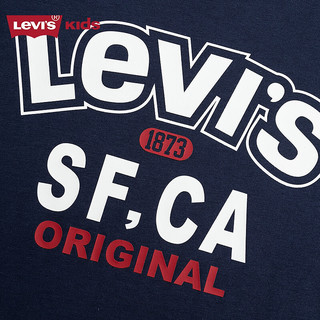Levi's 李维斯男童短袖t恤2025夏季凉感面料儿童衣服 深靛蓝 160 /80 【身高158-170cm】