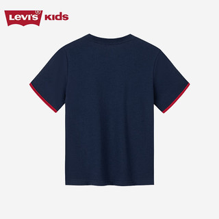 Levi's 李维斯男童短袖t恤2025夏季凉感面料儿童衣服 深靛蓝 160 /80 【身高158-170cm】