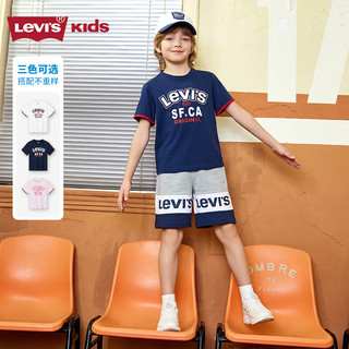 Levi's 李维斯男童短袖t恤2025夏季凉感面料儿童衣服 深靛蓝 160 /80 【身高158-170cm】