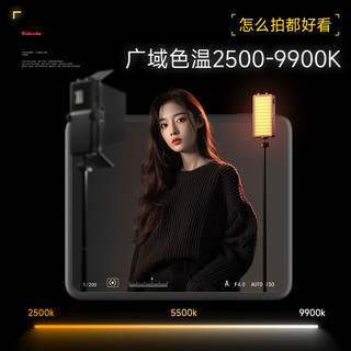 斯丹德 Sidande 2077摄影led补光灯RGB氛围灯口袋灯便携直播灯手持打光灯发丝灯柔光灯相机拍摄背景灯影视灯