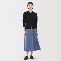 無印良品 MUJI（無印良品 ）女式 易干 平纹 宽摆裙 长半身裙女裙子女装 25年夏季 BE1VAC5S   (165/74A)