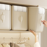 百草园可视压缩收纳袋羽绒蚕丝被子收纳袋衣物衣服收纳防尘防潮豆沙大号