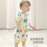 宝宝连体衣夏季短袖薄款哈衣夏款初生儿爬爬服夏天新生儿婴儿衣服