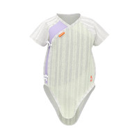 幻曦 小益撕排汗服春夏季单向导湿婴儿宝宝全棉吸湿包屁衣 薄荷紫（星星图案包屁衣） 73cm