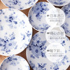 美浓烧花集陶瓷饭碗蘸酱碟果盘汤面碗日式餐具 汤碗15.5cm
