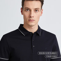 丹尼爱特(DANIEL HECHTER)夏季纯棉男士翻领休闲百搭短袖Polo衫男易穿搭 深宝蓝(TT51936WA) XL