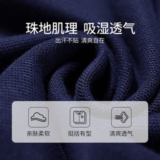 丹尼爱特（DANIEL HECHTER）夏季纯棉男士翻领休闲百搭短袖Polo衫男易穿搭 宝蓝（TT51940WB） S